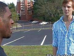 Queer slut gets picked up by a black fucker