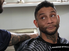 Kinky Barber Romps Inked Customer - Drew Valentino, Andre Bedford - RagingStallion