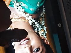 Dusky sexy actress face rubbing ugly black cock