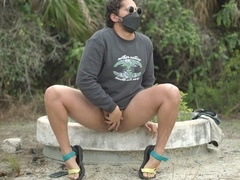 Gay masturbate, latin, outside
