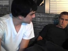 two Straight Greek Fellas Jerking Jointly Their Large Dongs On Web Camera