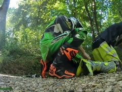 Fox helmet, fox boots, helmet cum