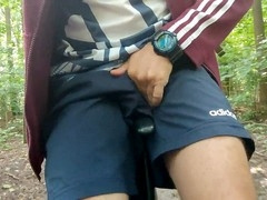 Handsome guy, outdoors, draining