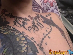 Handsome straight hunk Blinx masturbates in passionate solo