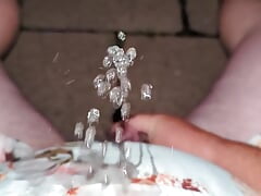 Piss Soaking Fat Crossdresser