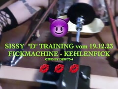 Extreme deepthroat training with fucking machine - part 1 of 2