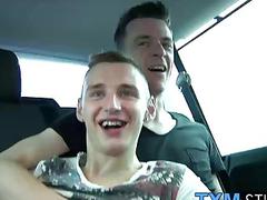 Horny gay fucks trade football tickets for a banging