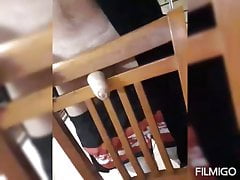 Fucking my chair on kik big wet horny uncut cock