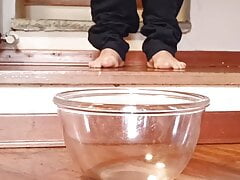 Pee compilation in a bowl