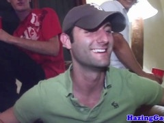 Twink gets gay fucked at the frat party