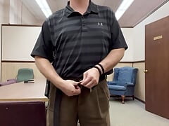 Office Conference Room Strip Naked and Walk Around then Pose at the End