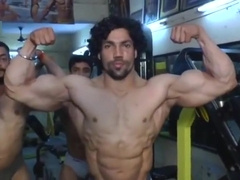 posing malaysian bodybuilder