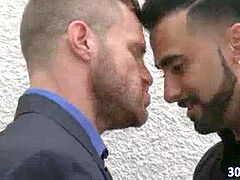 Buff grizzly inserts and shoots a load