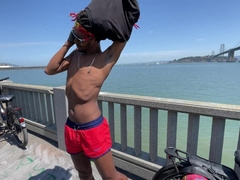 Nude bike rail in San Francisco! disrobing outside for everyone to watch