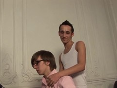 Threesome of horny sexy guys having intense anal with no protection