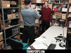 Security Guard Stuffs His Huge Schlong In A Lovely Light-Haired Lad Butthole