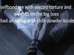 Selfbondage, Foot, Electro, BDSM