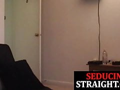 Seduced straight jock gets sucked by DILF