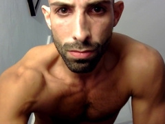 Masturbating his jizz-shotgun firm and jizzing