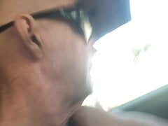 Driving naked with my cock vibrate on