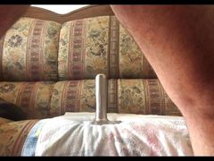 Riding My Special Toy on the Couch. Nice Cumshot