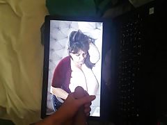 Cum tribute for Milena Velbas big jiggling tits