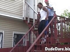 Stud surprisingly deepthroats a nearly 10 inch black cock