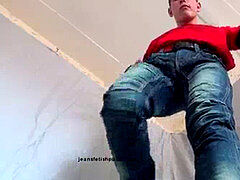 trampling homosexual denim fetish spit sneakers shoes hd720