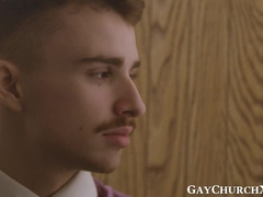 Big dick catholic priest drills twink bareback in confession