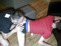 Pig creampied by his 2 friends