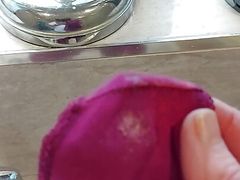 Cumming on stained panties