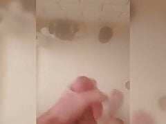 Young Guard cum in shower after work