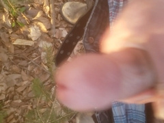 Jerking off in the woods
