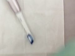 Cumming on Girlfriends toothbrush