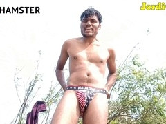 Jordiweek shows off his massive manhood during a public river adventure