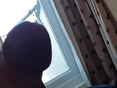 Rub  over pussy lips