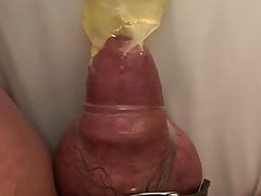 Wearing & Filling A Condom With Piss