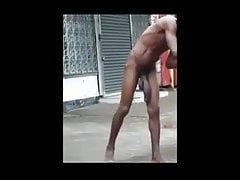 Elephant Man Taking A Stroll