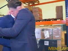 Hot ass banging in the warehouse by suited Diego Summers and Ruslan Angelo