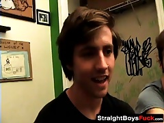 Cute butt buddies have a kinky threesome