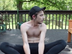 Practicing yoga with a butt plug inserted