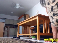 Giant daddy Richard Lennox has shrunk you down while you try to run away