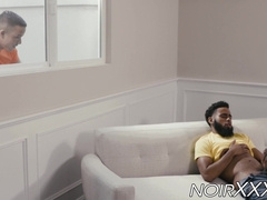 Bearded black jock rides huge cock after he rimmed his lover 2