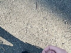 Cumming twice outdoor