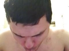 Guy trains to suck for porncasting