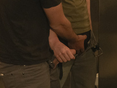 Straight bartender gets gangbanged with determination