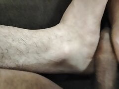 Fucking feets with my naughty penis