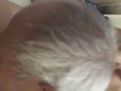 Three older chinese men have sex