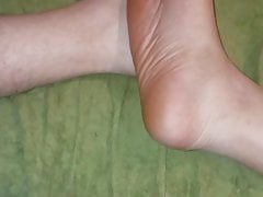 Shooting cum from my boner to my big bare feet, I'm Mr Penis