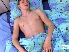 Gay skinny boy, ass fingering, towheaded